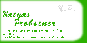 matyas probstner business card